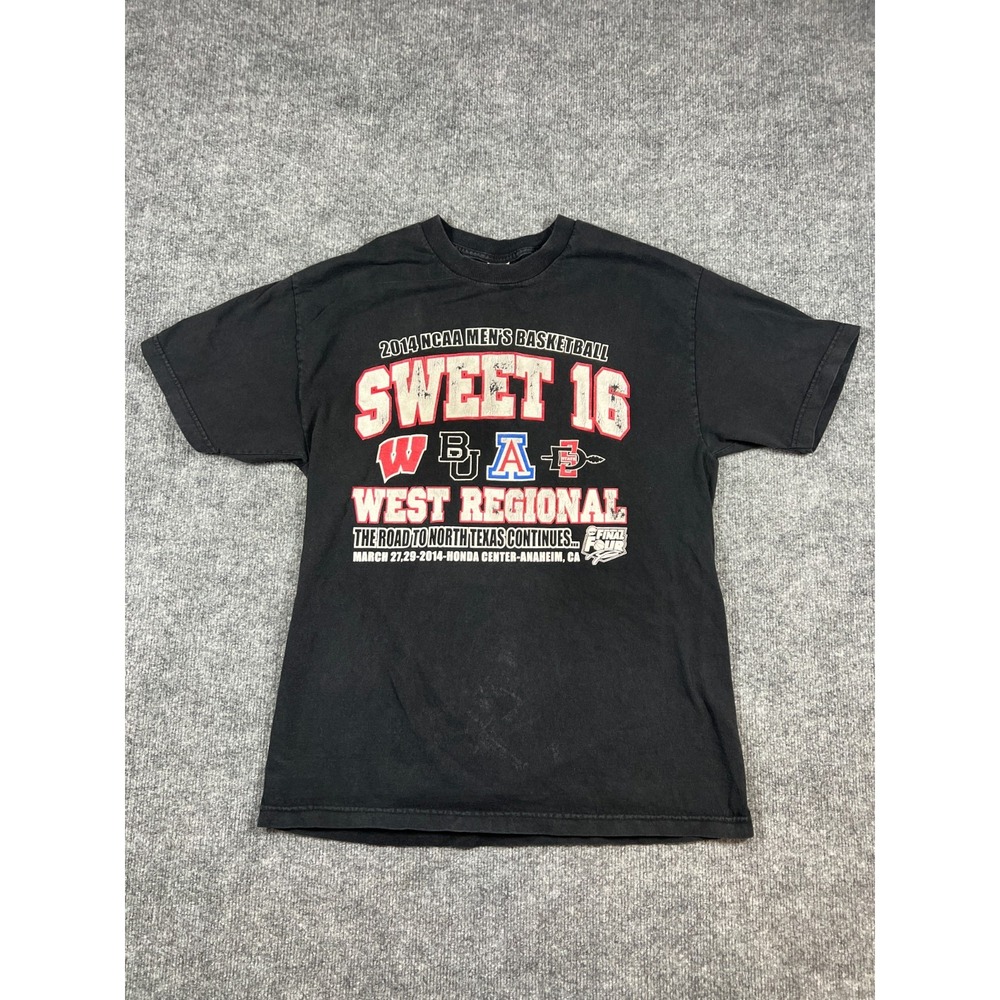 Alstyle T Shirt Mens Black 2014 NCAA Basketball Tournament Sweet 16 Final Four